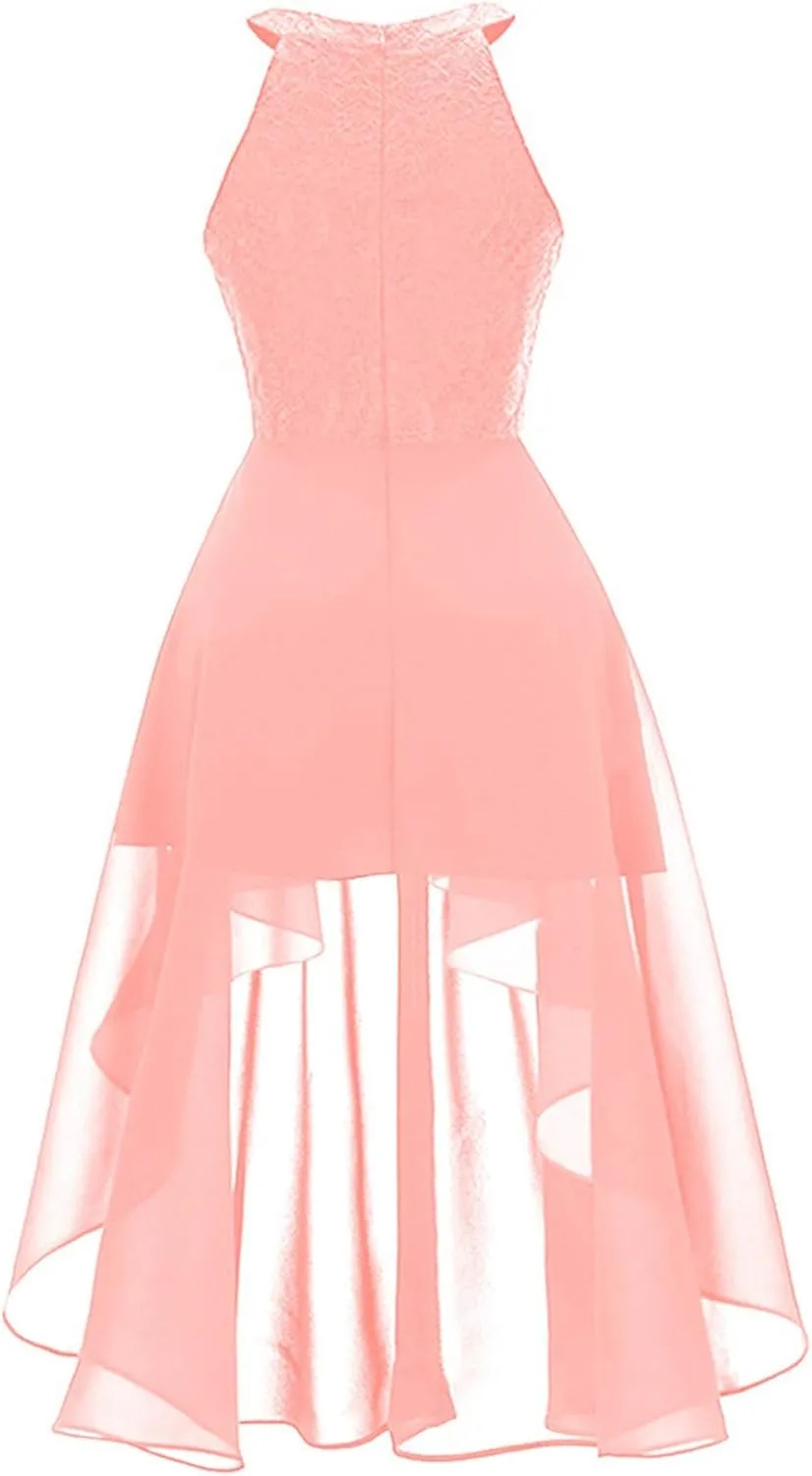 2023 Womens Summer Plus Size Dresses Sleeveless Choker Neck Solid Color Midi Length Sexy Tunic Cocktail Party Dress