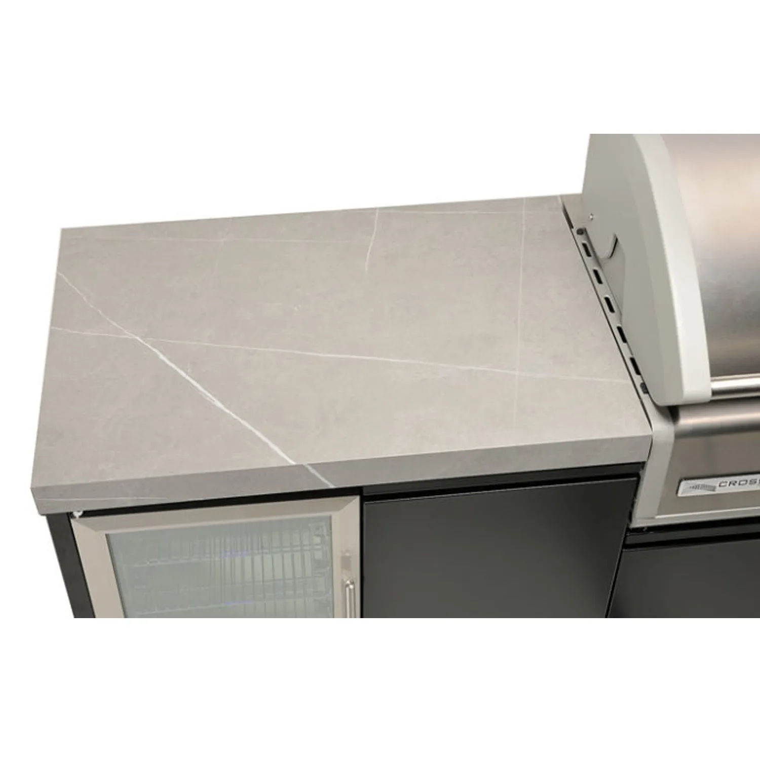 4B-S Series Outdoor Kitchen Double Side Cabinet, Double Fridge with Under-bench Sink