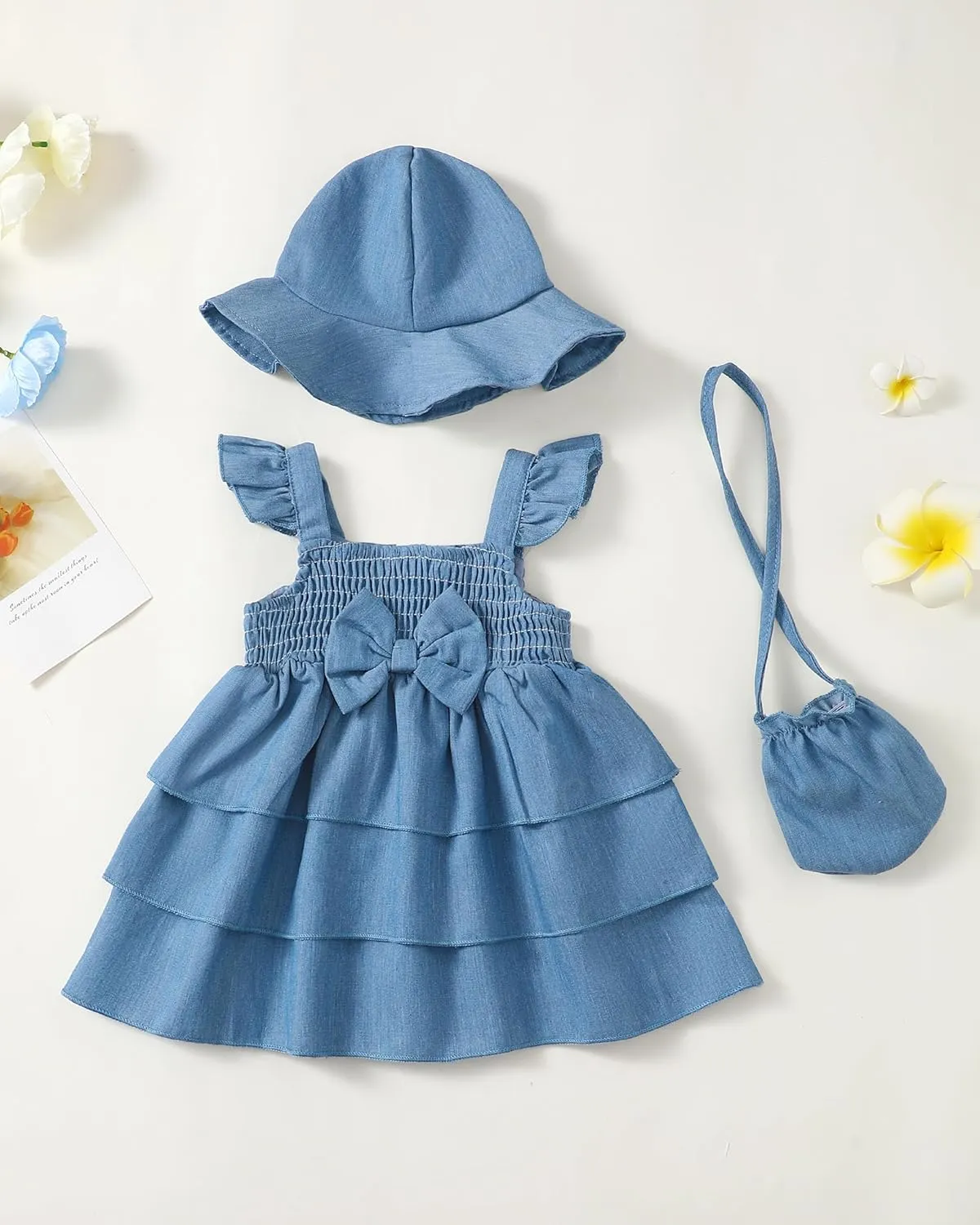 Baby Girl Dress Infant Newborn Clothes Summer Sleeveless Layer Ruffle Dresses Casual Beach Sundress for Girls 0M-3T