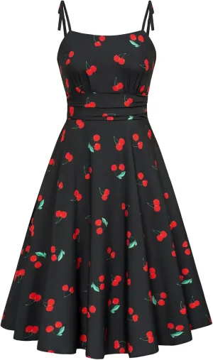 Belle Poque 2025 Summer Dresses for Women Spaghetti Strap Midi Sun Dress Cute Casual Dress with Pockets
