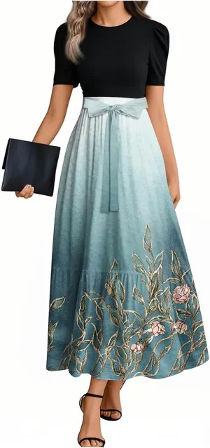 Boho Maxi Dresses for Women 2025, High Waisted Casual Trendy Summer Dresses Beach Vacation Womens Sundresses