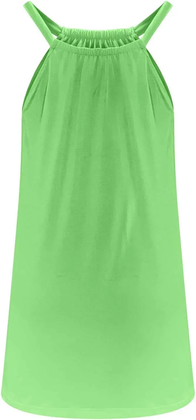 Casual Dresses for Women Basic Summer Beach Coverup Sun Dresses Soft Sleeveless Crewneck Hawaiian Mini Sun Dresses