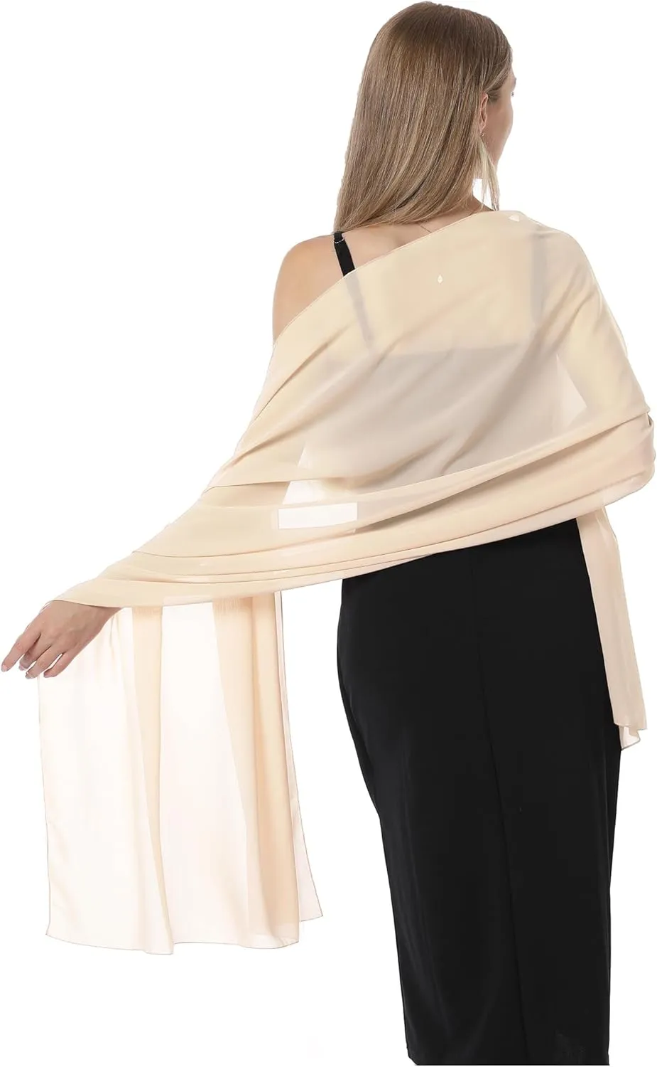 Chiffon Shawls and Wraps for Evening Dresses Women Elegant Soft Scarf Bridal Scarve Wedding Stole