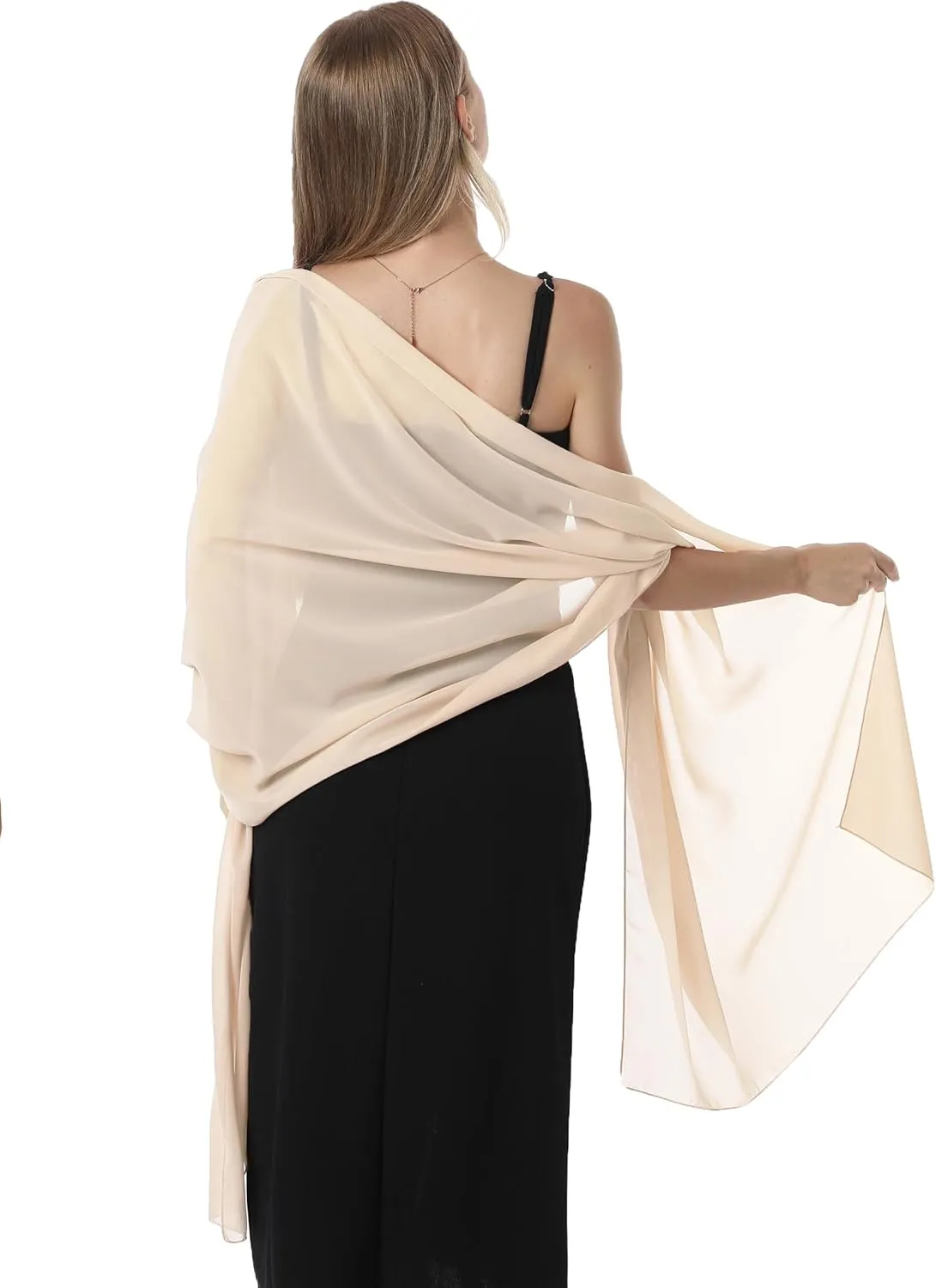 Chiffon Shawls and Wraps for Evening Dresses Women Elegant Soft Scarf Bridal Scarve Wedding Stole