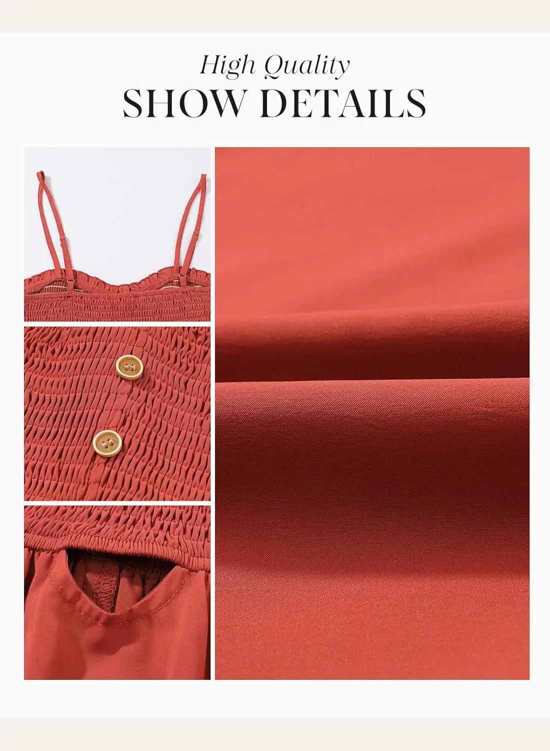 Dokotoo Womens Summer Dresses 2025 Sleeveless Spaghetti Strap Button Down Smocked Beach Vacation Long Maxi Dress with Pockets