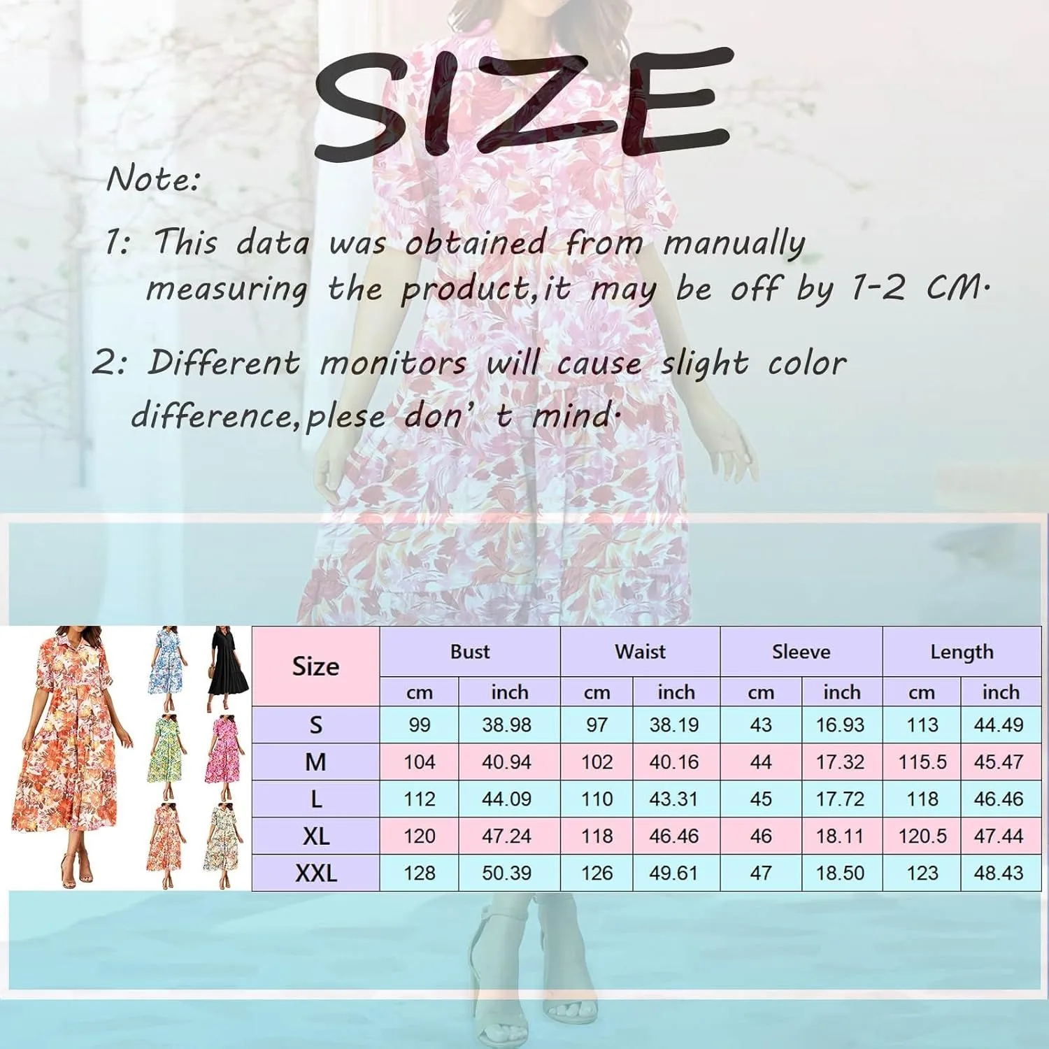 Eduavar Midi Dresses for Women 2024 Summer Elegant Dresses for Women Floral Print Short Sleeve Flowy Midi Dress with Pockets