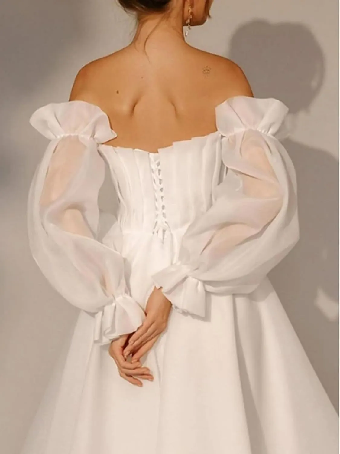 Elegant Short Wedding Dresses for Bride 2025 Engagement Ruffle Bridal Shower Dress for Wedding