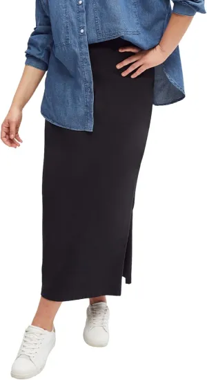 ellos Women's Plus Size Knit Maxi Skirt