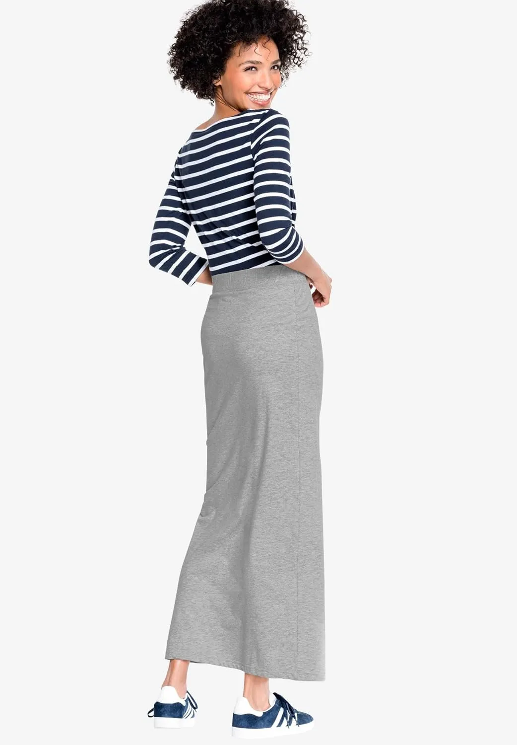 ellos Women's Plus Size Knit Maxi Skirt