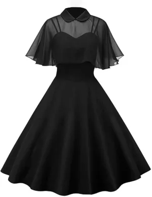 GownTown Women's 1950s Cloak Two-Piece Cocktail Dress