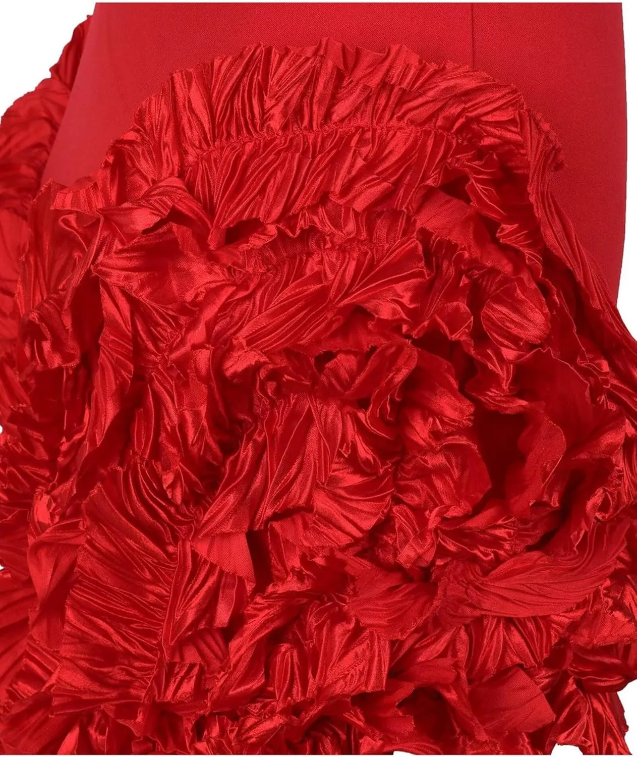 IyMoo Women Sexy Strapless Ruffle Bodycon Dress Solid Color Fringe Slim Party Cocktail Bandage Dresses
