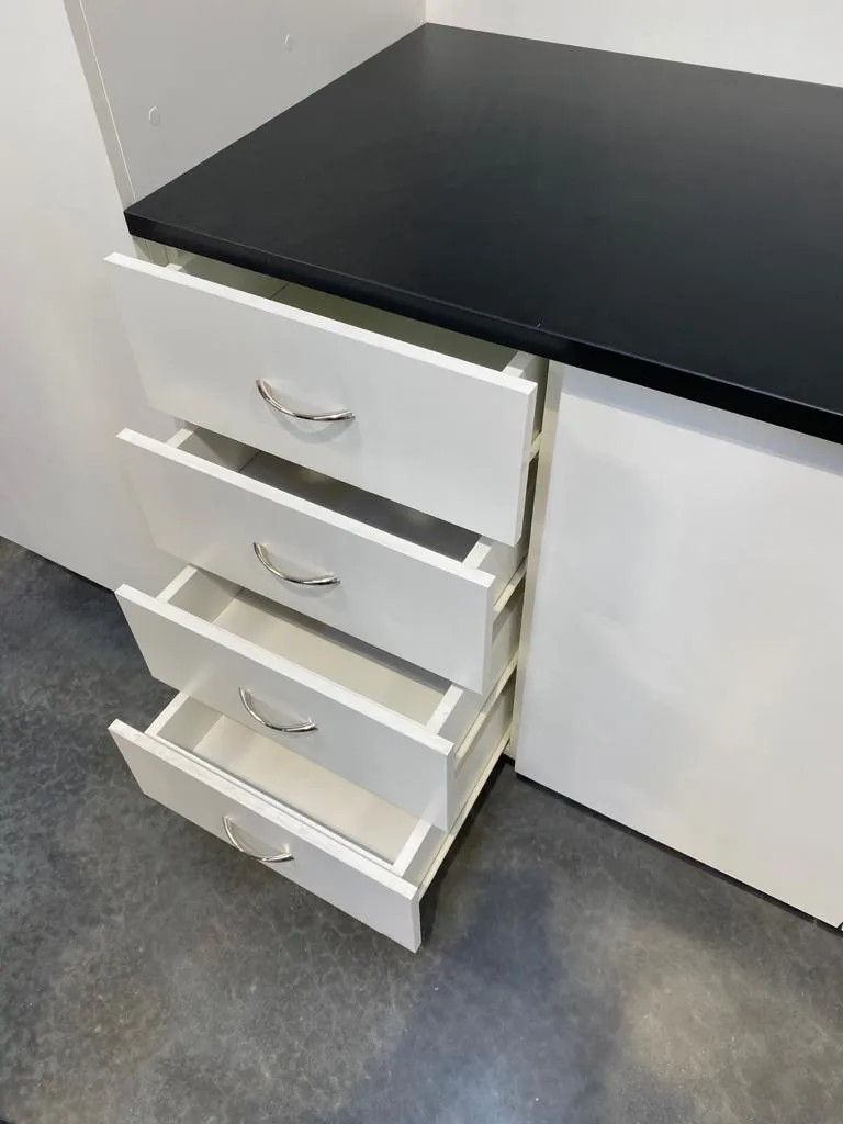 Kitchen Complete Modular Economy Kitchen White - Flat Pack - Includes 25mm Benchtop - (Appliance not incl)