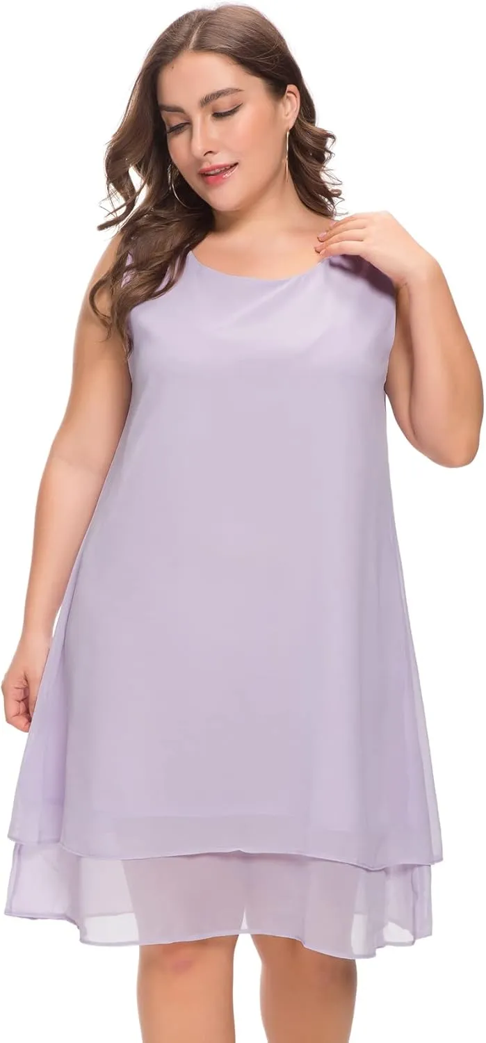 LIDLIT 2PCS Women's Chiffon Dress Mother of The Bride Dresses Long Sleeve Knee Length Jacket Dresses