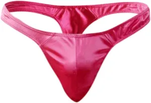 Mens Low Rise Slim Bikini Briefs Imitation Leather Lingerie Light Weight Underwear Thongs Solid Sexy Underpants