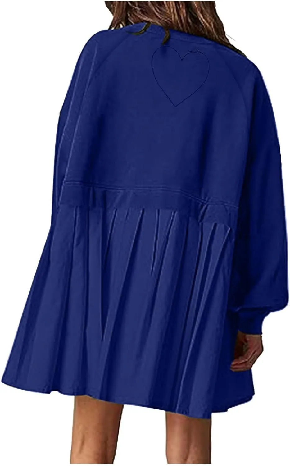 Mini Dress for Women Fall 2024 Color Block Patchwork Pleated Casual Soft Flowy Dress Outdoor Babydoll Bodycon Dresses