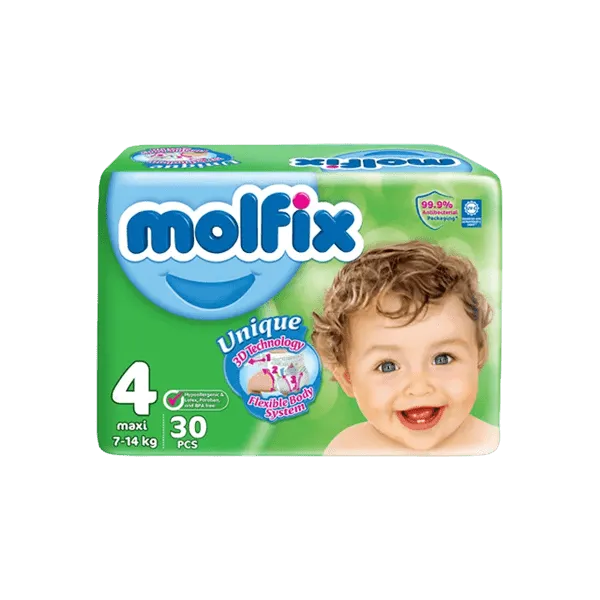 MOLFIX DIAPERS UNIQUE 3D MAXI 4 - 30PCS
