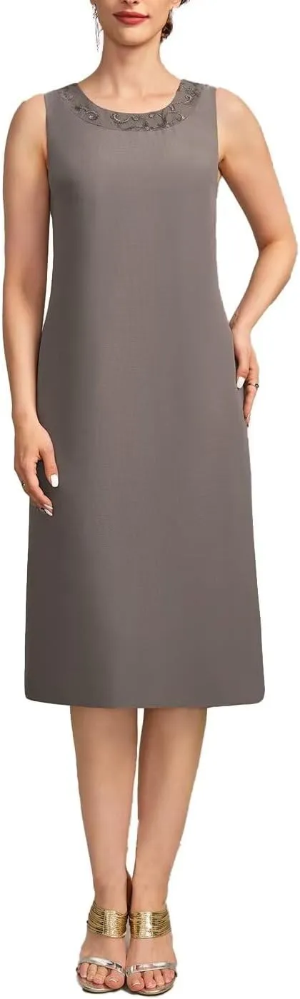 Mother of The Bride Dresses with Lace Jacket Formal Evening Gowns for Women Mother of The Groom Wedding Guest Dress