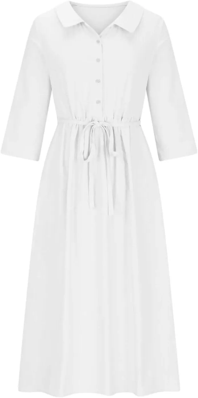 Plus Size Linen Dress for Women Short Sleeve Floral Maxi Dresses Spring Summer Boho Flowy Sundress Cruise Outfits
