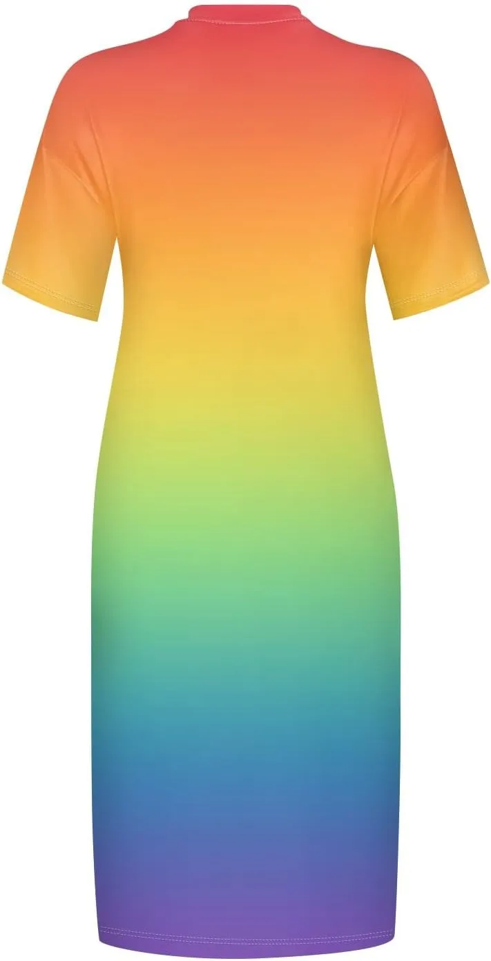 Plus Size Midi Dresses for Women 2025 Casual Loose Fitting Short Sleeve V Neck T Shirt Dress Lounge Comfy Sleep Dress