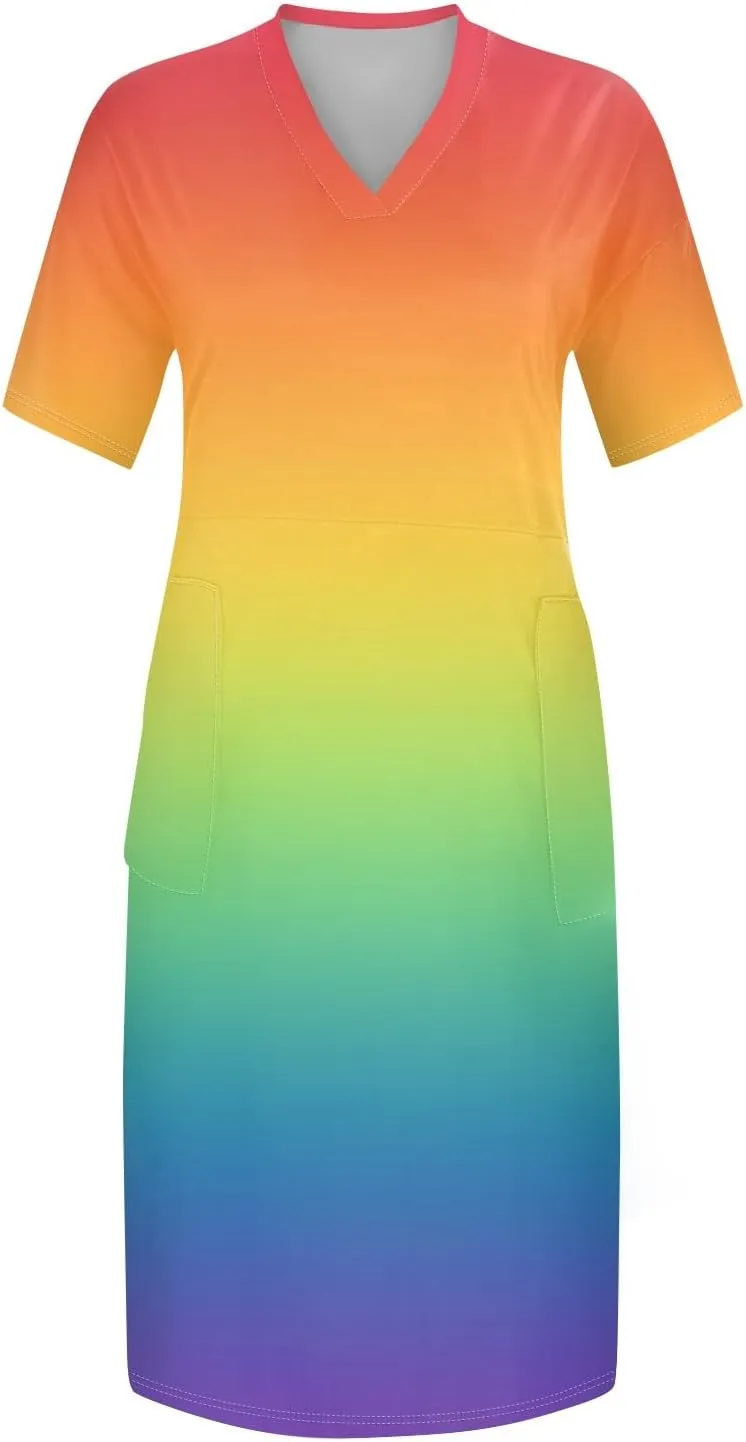 Plus Size Midi Dresses for Women 2025 Casual Loose Fitting Short Sleeve V Neck T Shirt Dress Lounge Comfy Sleep Dress