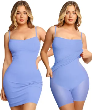 Popilush Summer Dresses for Women 2025 - Dinner Dress Spaghetti Straps Shapewear Mini Dress Club Date Night Bodycon