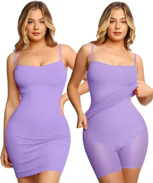 Popilush Summer Dresses for Women 2025 - Dinner Dress Spaghetti Straps Shapewear Mini Dress Club Date Night Bodycon
