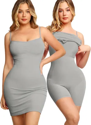 Popilush Summer Dresses for Women 2025 - Dinner Dress Spaghetti Straps Shapewear Mini Dress Club Date Night Bodycon
