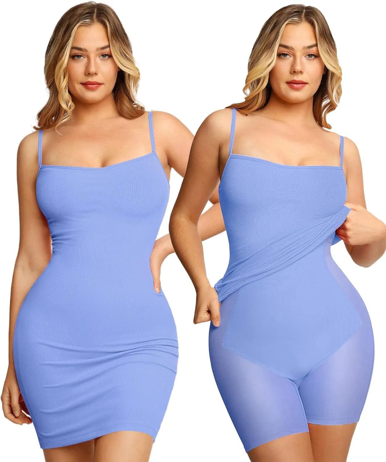 Popilush Summer Dresses for Women 2025 - Dinner Dress Spaghetti Straps Shapewear Mini Dress Club Date Night Bodycon