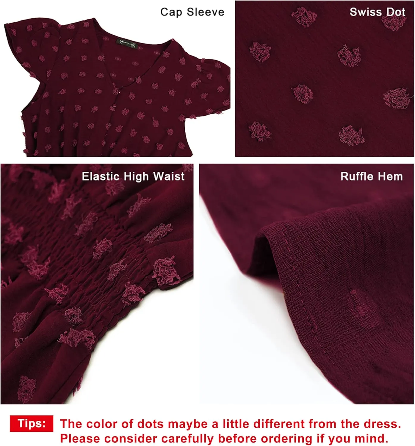 PRETTYGARDEN Women Casual Boho Summer Maxi Dresses 2025 Short Sleeve V Neck Swiss Dot Ruffle Smocked Flowy Wedding Long Dress
