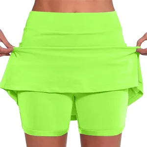 RKSTN Womens Skorts with Pockets Tummy Control Plus Size Skirts for Women High Waist Athletic Sports Pants Workout Shorts