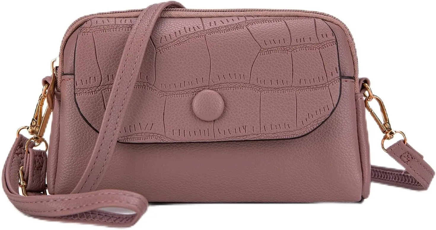 Small Cross Body Bag for Woman Crossbody Wallet Purse Mini handbags with Wristlet Strap