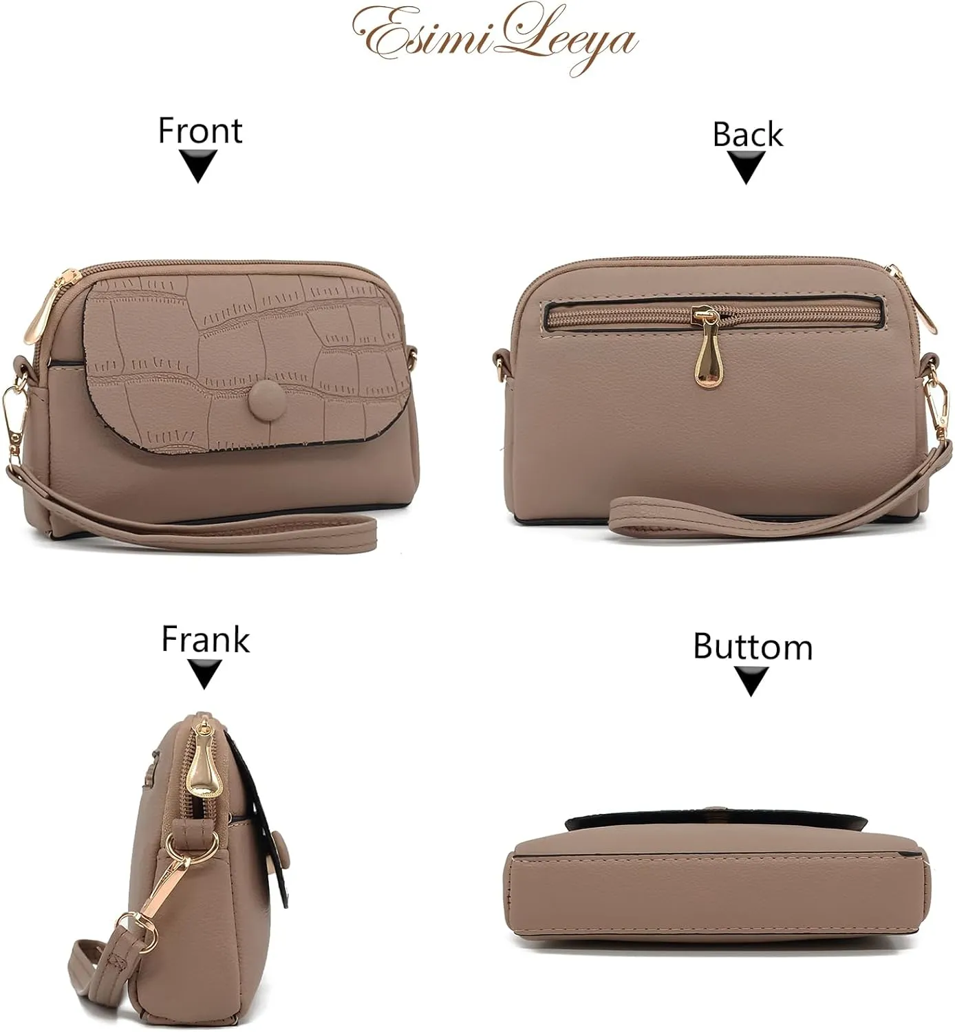 Small Cross Body Bag for Woman Crossbody Wallet Purse Mini handbags with Wristlet Strap