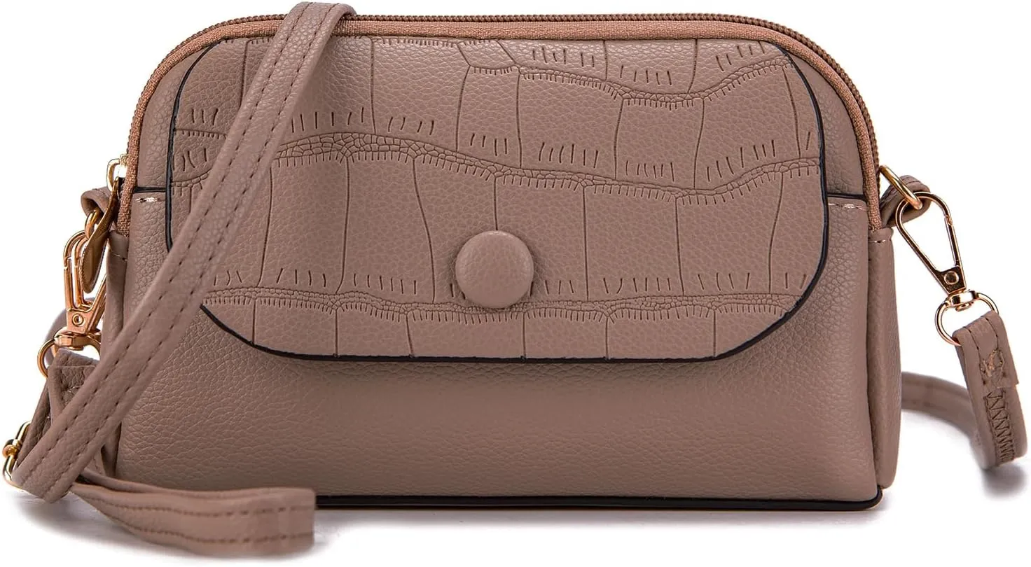 Small Cross Body Bag for Woman Crossbody Wallet Purse Mini handbags with Wristlet Strap