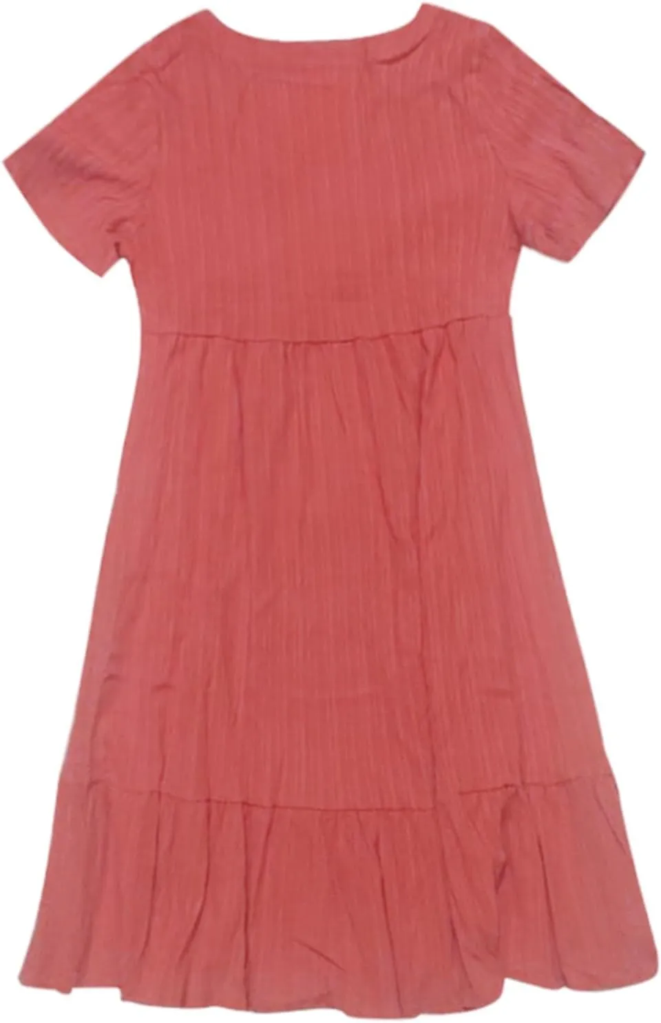 Summer Dresses for Women 2025 Casual Short Sleeve V Neck Flowy Swing Midi Dress Loose Beach Vacation Cute Sundresses