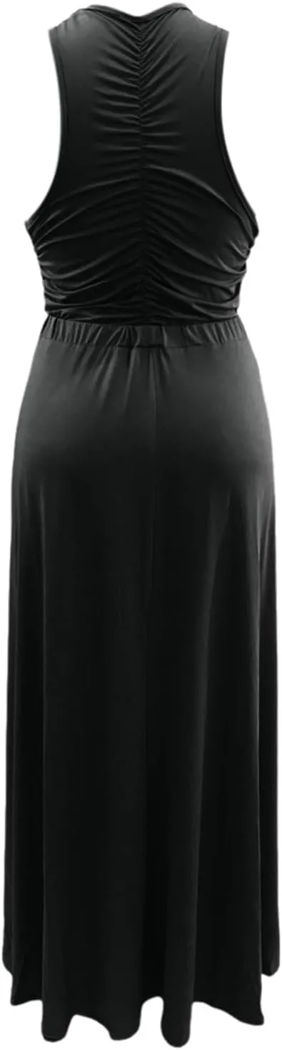 Summer Maxi Dresses for Women 2025 Elegant Flowy Tiered Ruffle Dress Casual Loose Swing Beach Vacation Clothes