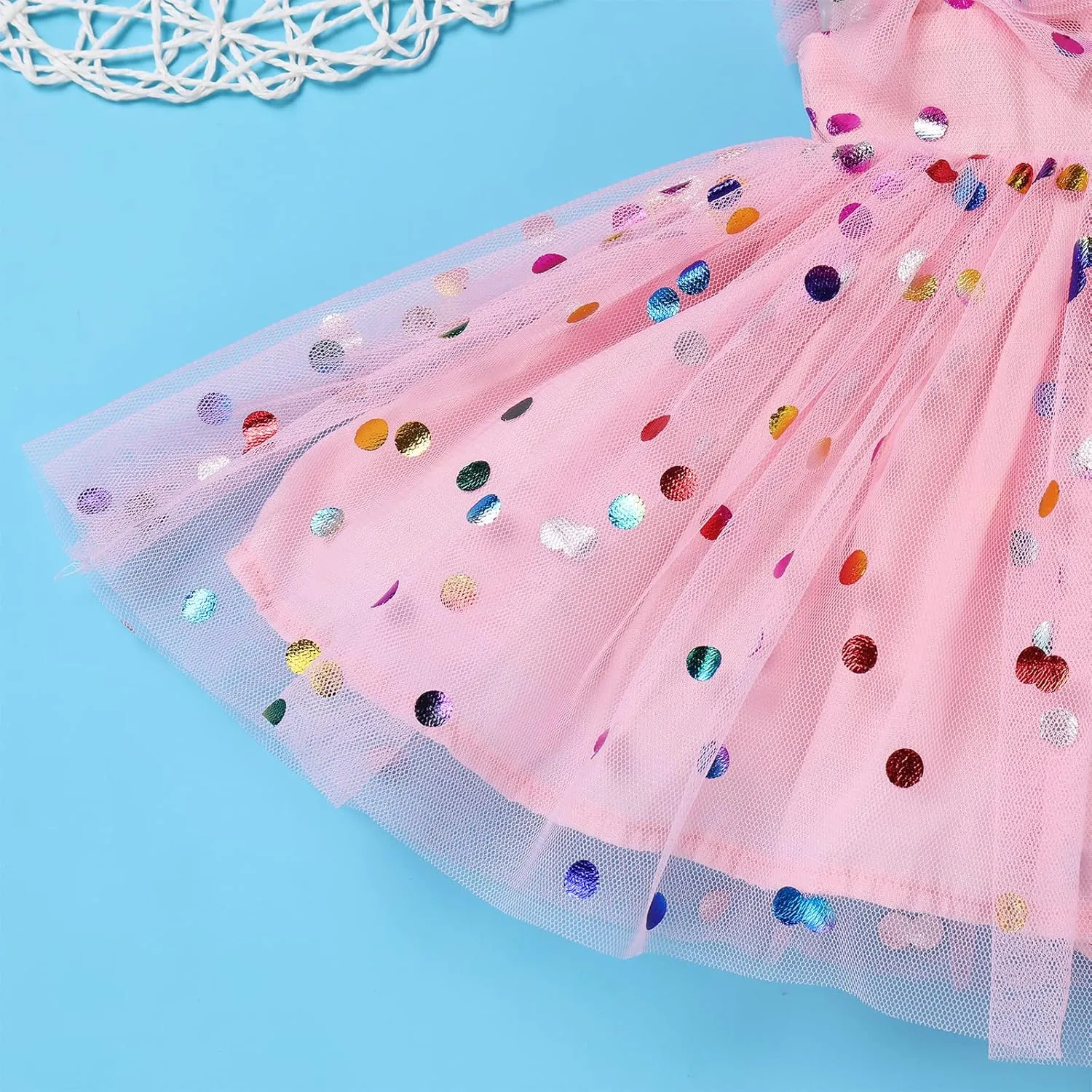 Toddler Baby Girls 1st Birthday Outfit Dots Reindeer Romper Princess Tutu Dress Wedding Christmas Photoshoot Clothes