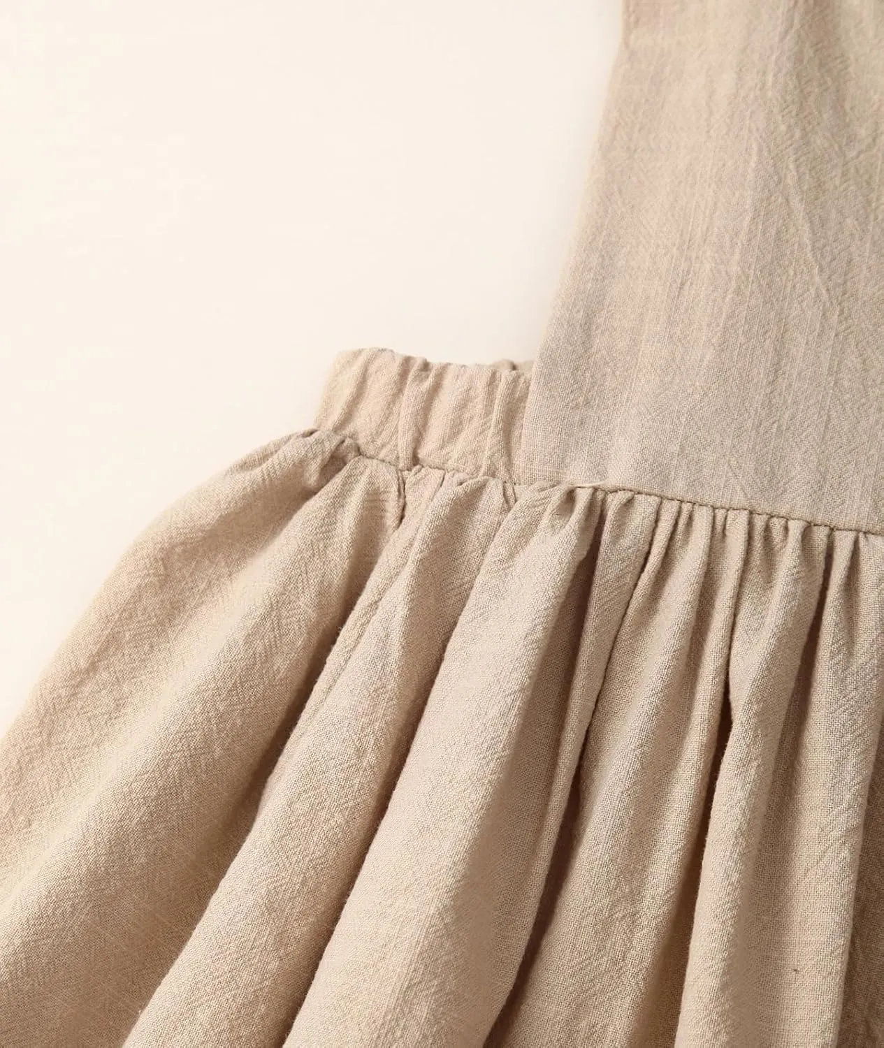 Toddler Girl Cotton Linen Summer Dress Suspender Sleeveless Button Beach Girls Sundress