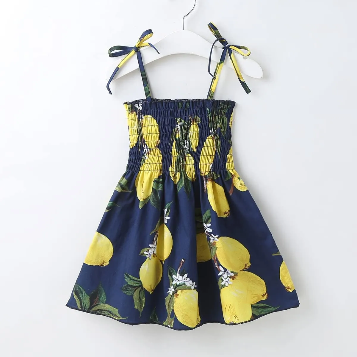 Toddler Girls Summer Dress Outfits Ruffle Strap Kids Baby Dresses Sunflower Floral Beachwear Dresses Casual
