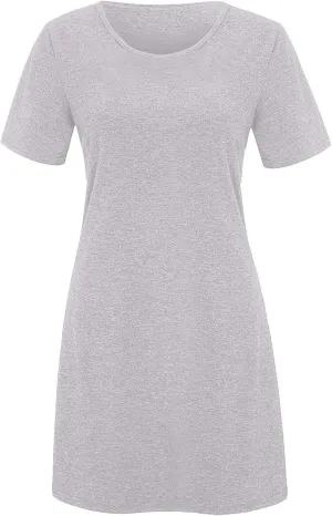 Tshirt Dresses for Women Summer Short Sleeve Round Neck Mini Dress Casual Loose Boho Vacation Soft Dresses