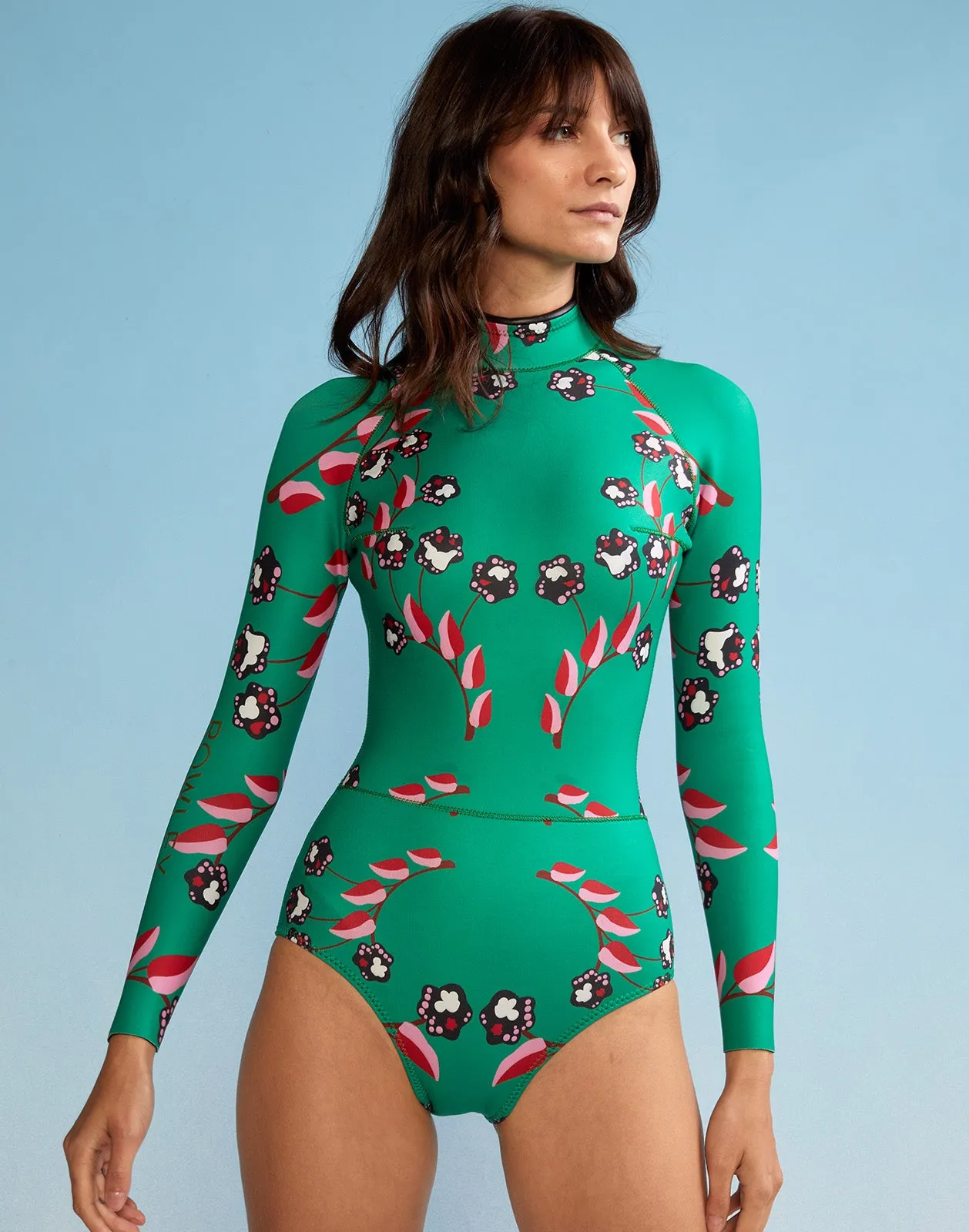 Vine Floral High Cut Wetsuit