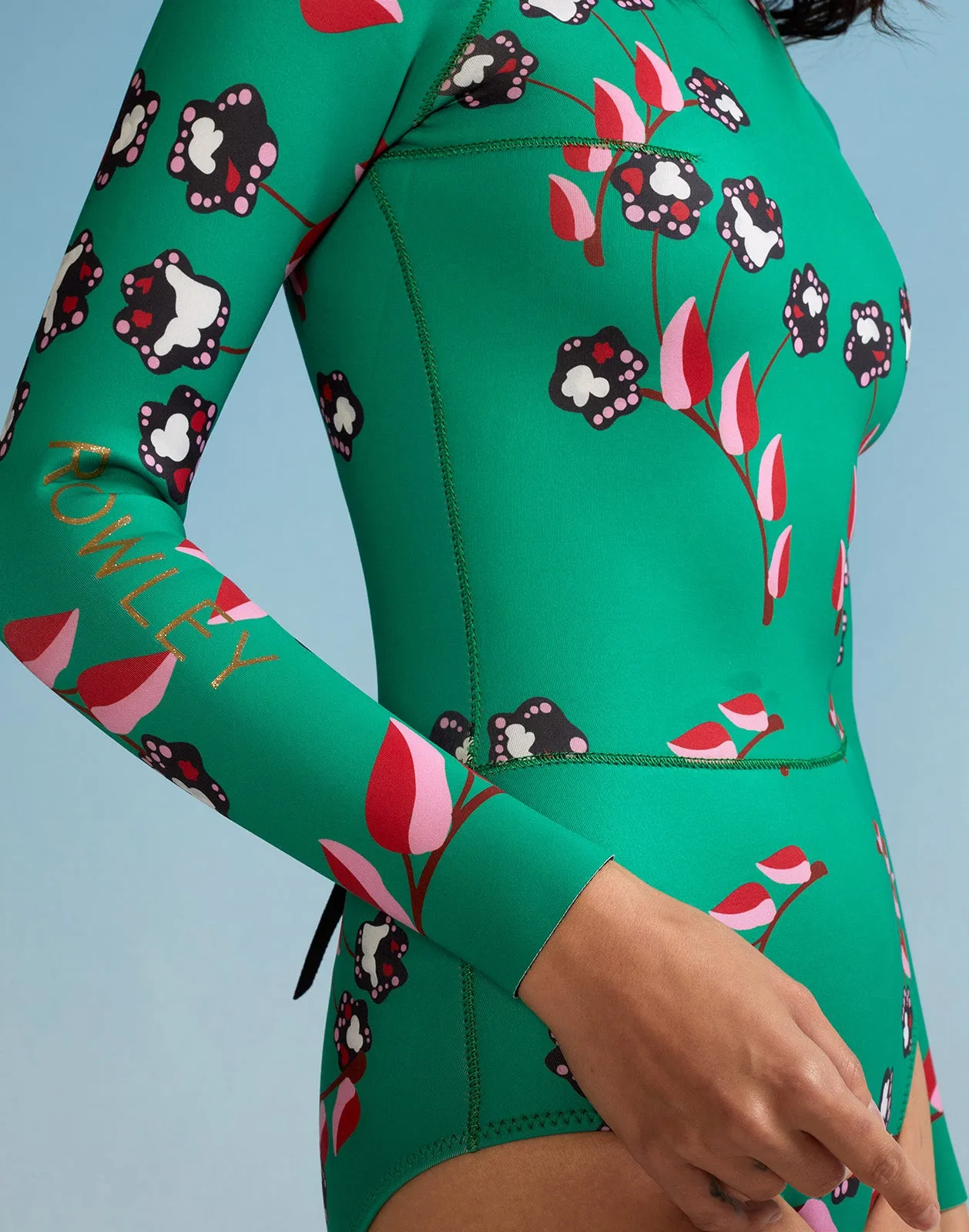 Vine Floral High Cut Wetsuit