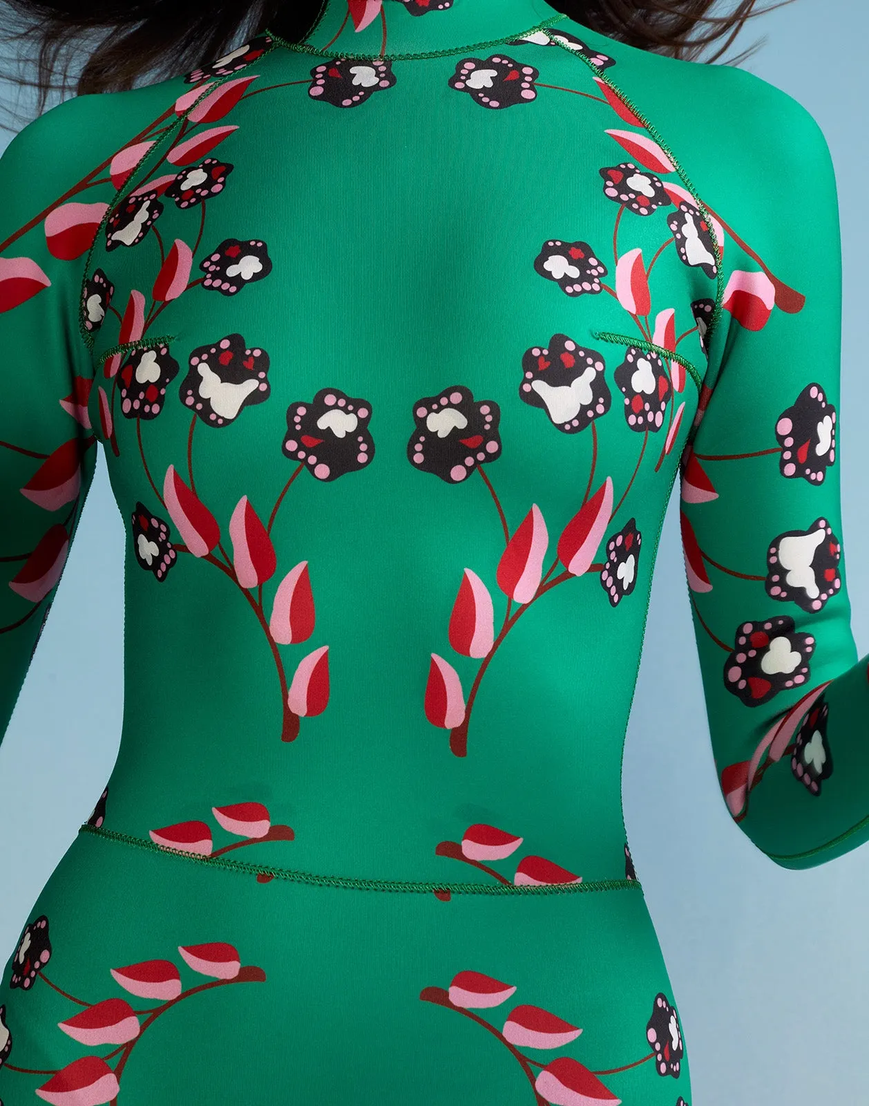 Vine Floral High Cut Wetsuit