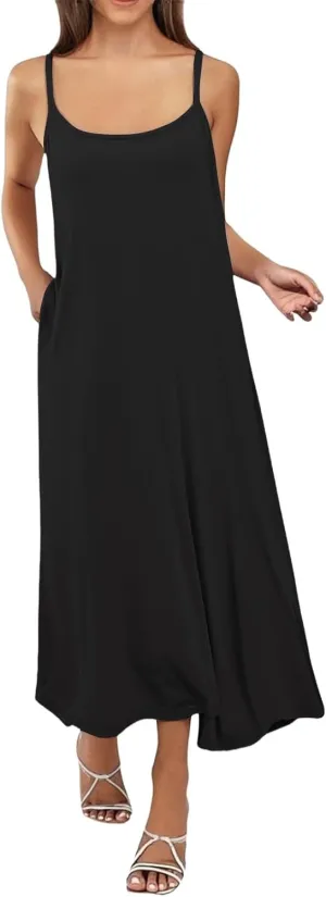Women Full Slips Sexy Soft Slip Dress for Under Dress Spaghetti Strap Cami Slip Chemises V Neck Negligee Plus Size