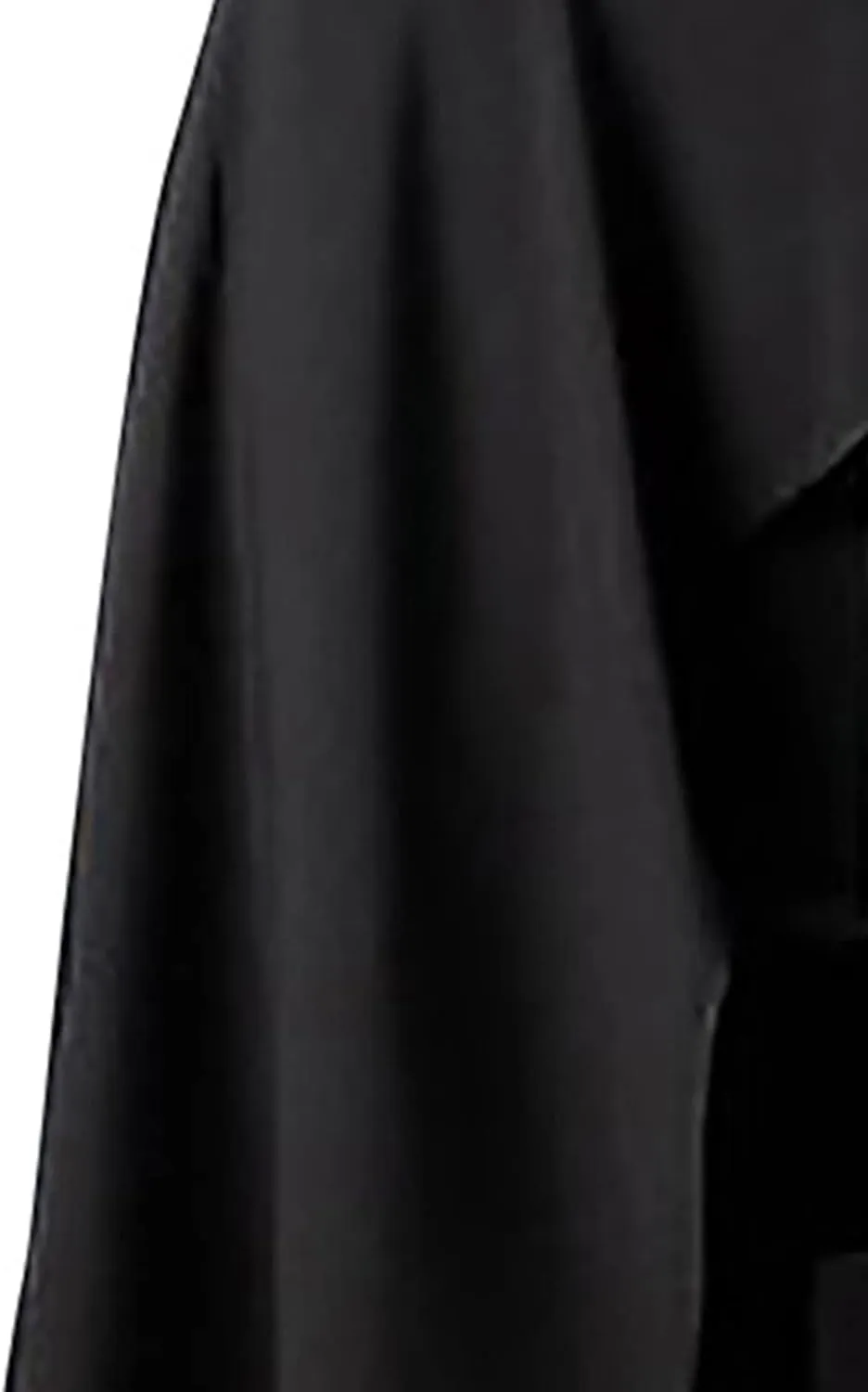 Women Gothic Punk Midi Skirts High Waist A-Line Long Skirt Irregular Hem Vintage Victorian Steampunk Ruched Skirt