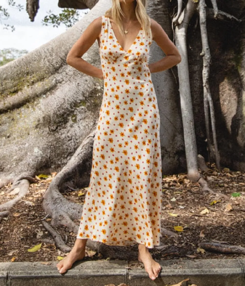 Women Y2K V Neck Maxi Dresses Hollow Out Backless Satin Dress Split Floral Evening Party Dresses Sexy Clubwear