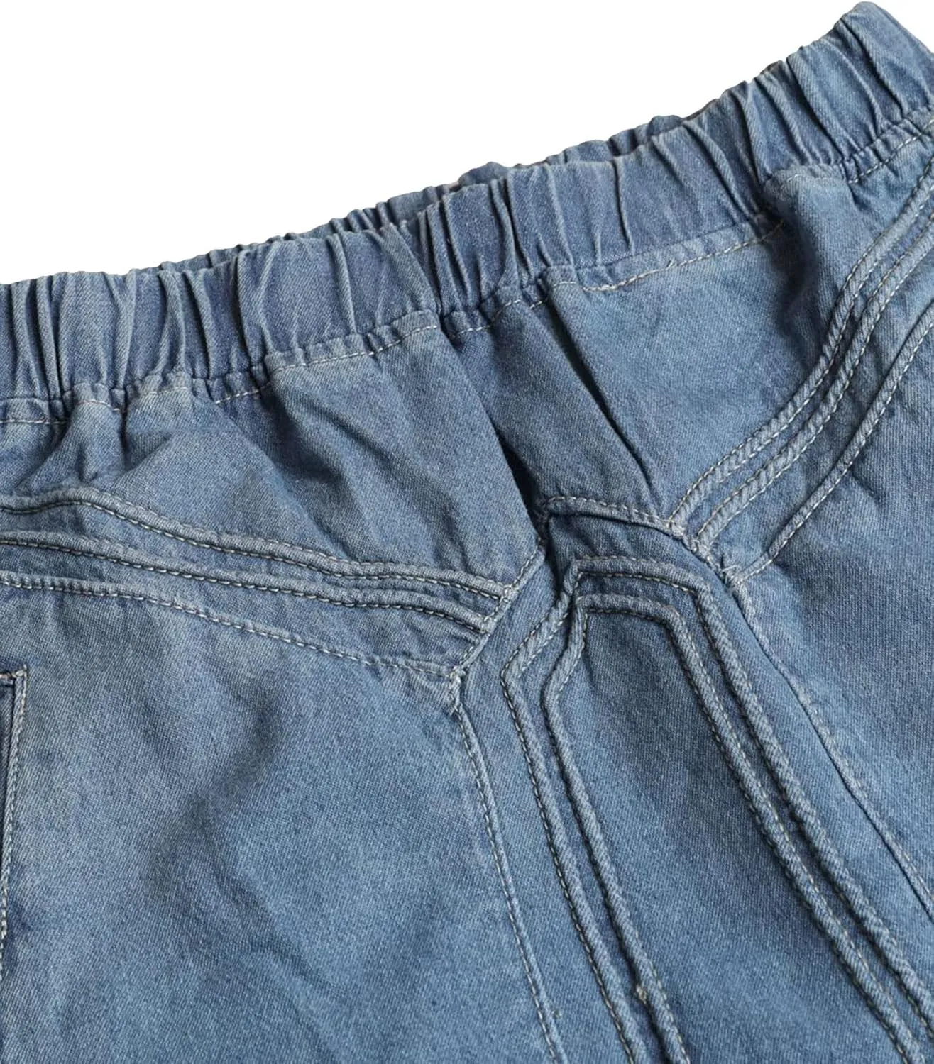 Women's Casual Denim Skirt Waist Frayed Hem A-Line Distressed Hippie Long Maxi Korean Retro Denim Skirt Pocket Skirt
