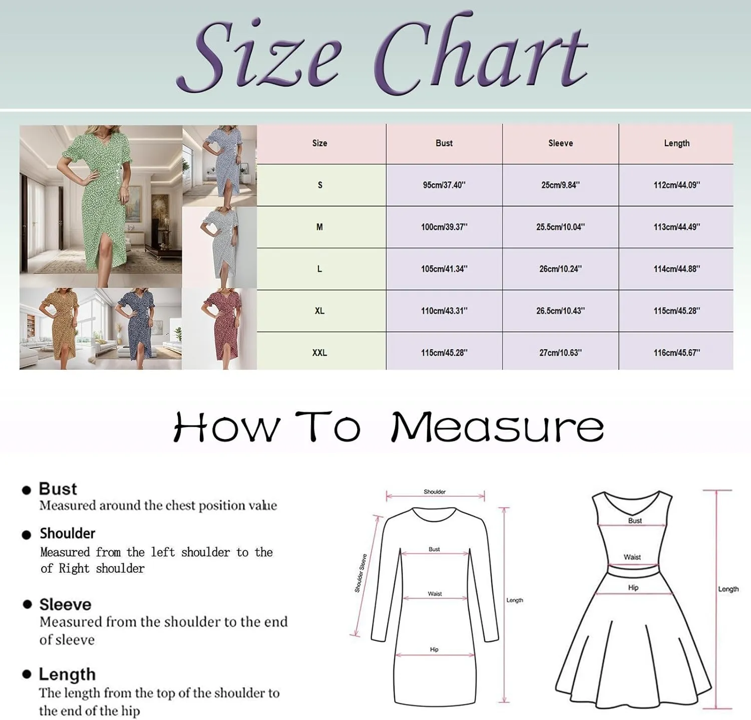 Women's Casual Print Midi Dress with Puffed Sleeves Hem V Neck Dresses for Women Work Fit Soft Elegant Casual Fall