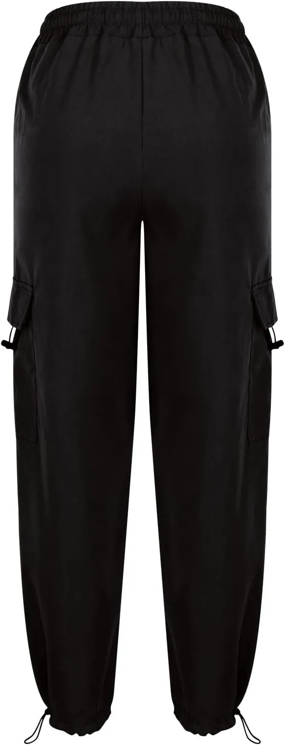 Women's High Waist Straight Wide Leg Cargo Pants Fashion Boyfriend Casual Cargo Pants Women Baggy Y2K Hiking Trousers