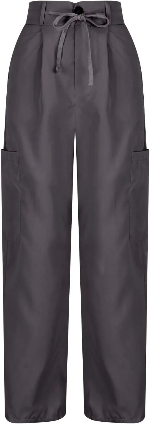 Women's High Waist Straight Wide Leg Cargo Pants Fashion Boyfriend Casual Cargo Pants Women Baggy Y2K Hiking Trousers