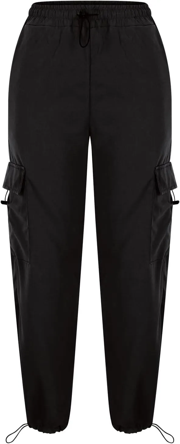 Women's High Waist Straight Wide Leg Cargo Pants Fashion Boyfriend Casual Cargo Pants Women Baggy Y2K Hiking Trousers